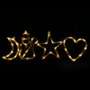 LED Christmas Lights with Suction Cup Snowman Star Moon Heart