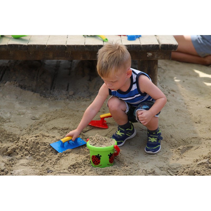 GOWI 558-01 Eimer, Durchmesser 14cm, einzeln, farblich Sortiert, Sandkästen und