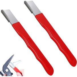Portable Multi-Tool Sharpener for Lawn Mowers, Garden Tools, Knives, and Scissors - Quick Sharpening Device for Axes, Pruners, Hedge Shears - 2PCS Red Carbide Sharpeners for Home & Outdoor Use