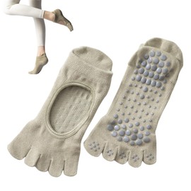 UPBEATLIFE Pilates Socks, Yoga Socks, Pilates Socks, Five Finger Socks, Women's Anti-Slip Socks, Long, Thermal, Moisture Wicking, Breathable, Quick Drying, Sweat Protection, For Pilates, Yoga, Dance