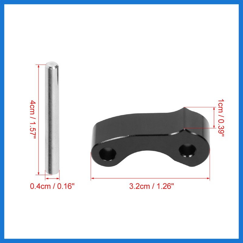VekAuto Black Aluminum Rear Window Latch Hinge Pivots for Toyota