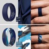 ThunderFit Silicone Wedding Rings for Men Breathable Airflow Inner Grooves,