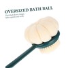 COLLBATH Dual-sided Soft Bristle Bath Brush with Handle Back Scrubber