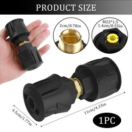2-Pack High Pressure Quick-Connect Adapters for Kärcher Pressure Washers M22 14mm Hose & Gun Connectors Compatible with Karcher K2 K3 K4 K5 K6 K7 Quick Release Couplings for Home Garden Cleaning