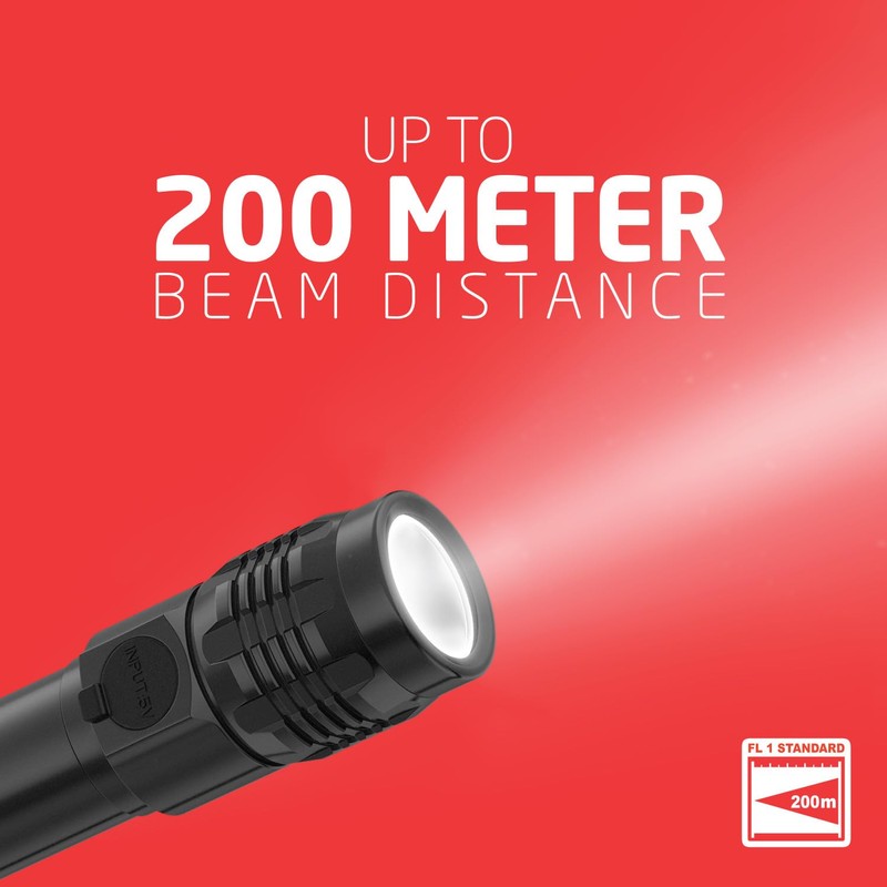 Eveready LED Tactical Flashlight, Bright Rechargeable Flashlights for Emergencies and
