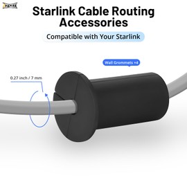 Starlink Cable Routing Kit for Wall-Through,with 1" Spade Drill Bit,Long Drill Bit, 4PCS Wall Grommets,Wall Wires Cilps and Starlink Cable Installtion Accessories (4 PCS Wall Grommets)