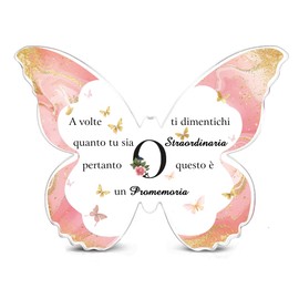 Acryl-Schild und Schilder Schlüsselanhänger 2 Stück Set A bis Z Anfangsbuchstabe 26 Alphabete Geburtstag Geschenke Weihnachten Freundin Tochter Schmetterling Erinnerung Abschlussfeier Positive Frauen