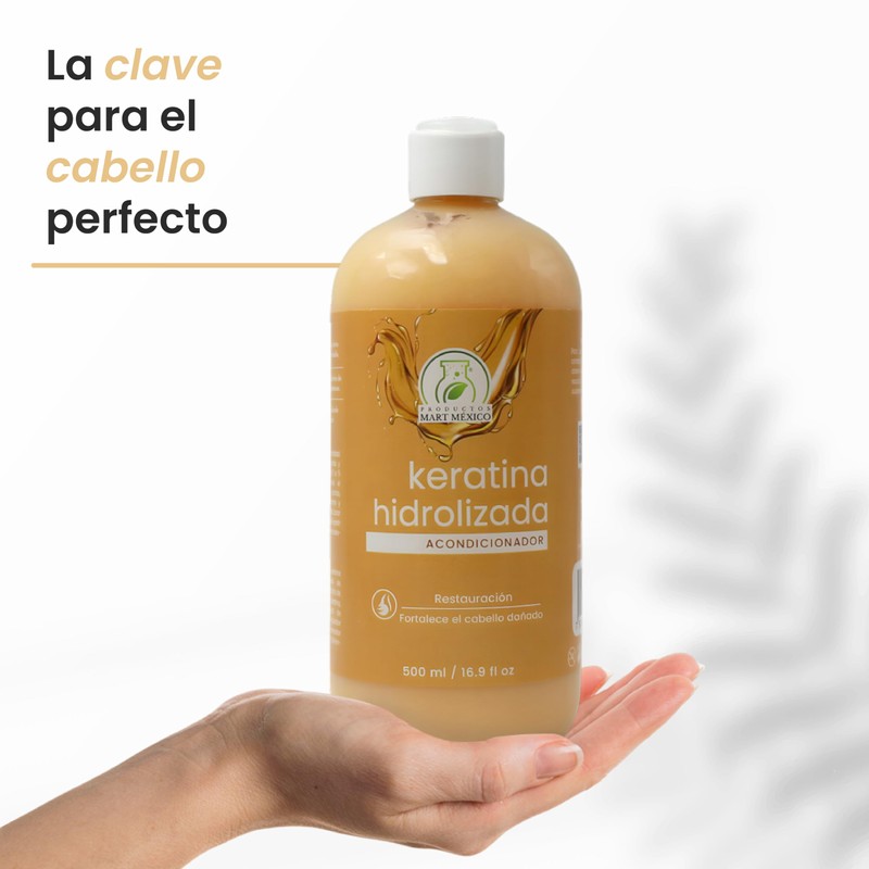 Acondicionador Con Keratina Hidrolizada Productos Mart Mexico 500 Ml