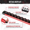 Reniteco Magnetic Socket Organizer, 6-Piece Heavty Duty Aluminum Socket Holder,