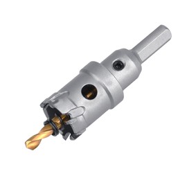 Carbide Tipped Hole Saw,Metal Steel Hole Saw with a Drill Bit, Hole Cutter for Thick Metal,Stainless Steel,Iron and Wood. (27mm（1-1/16 inch）)