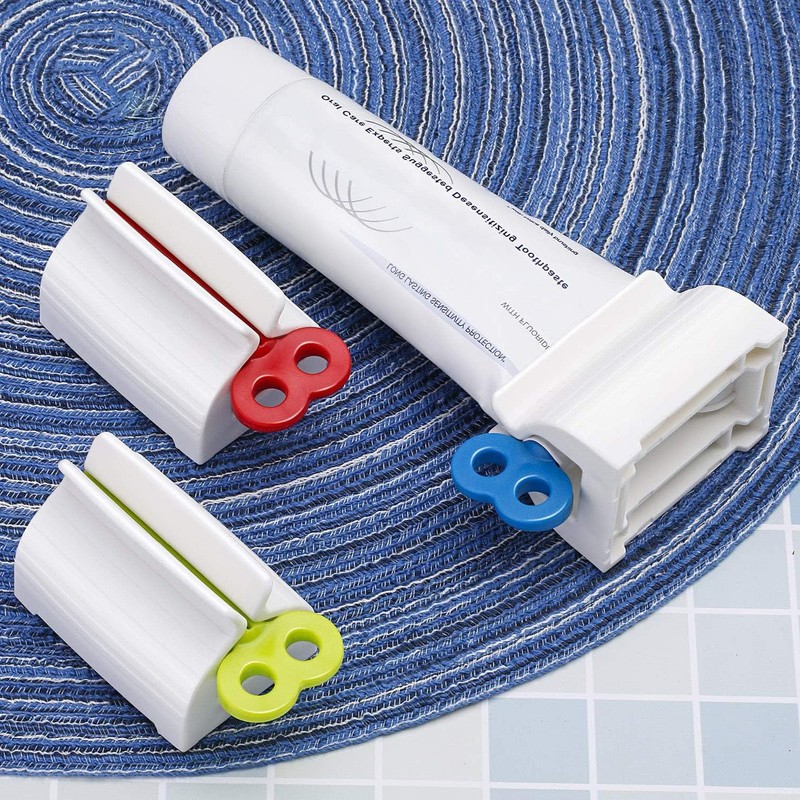 LIDOUK 3 Pieces Rolling Tube Toothpaste Squeezer (Mix Color) Toothpaste