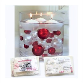 Vase Pearlfection 4 Packets (2 GL) Transparent Water Gels - for The Floating Look - with Pre-Measured Prep Bags