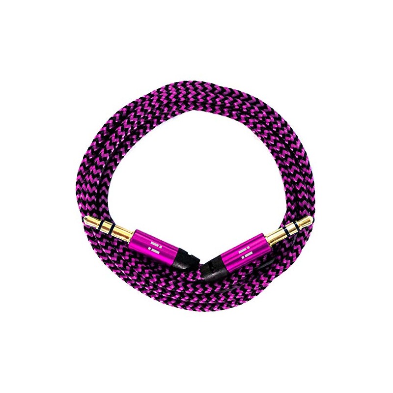 i! - 0.5 m 50 cm Premium Nylon AUX Audio