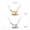 Cream Dot Necklace, Women's, Popular, Hypoallergenic, Nickel-free, 18K Coating, Short