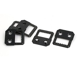 Sourcingmap Album Photo Frame Picture Metal Self Fix Sawtooth Two Holes Hanger Black 5pcs