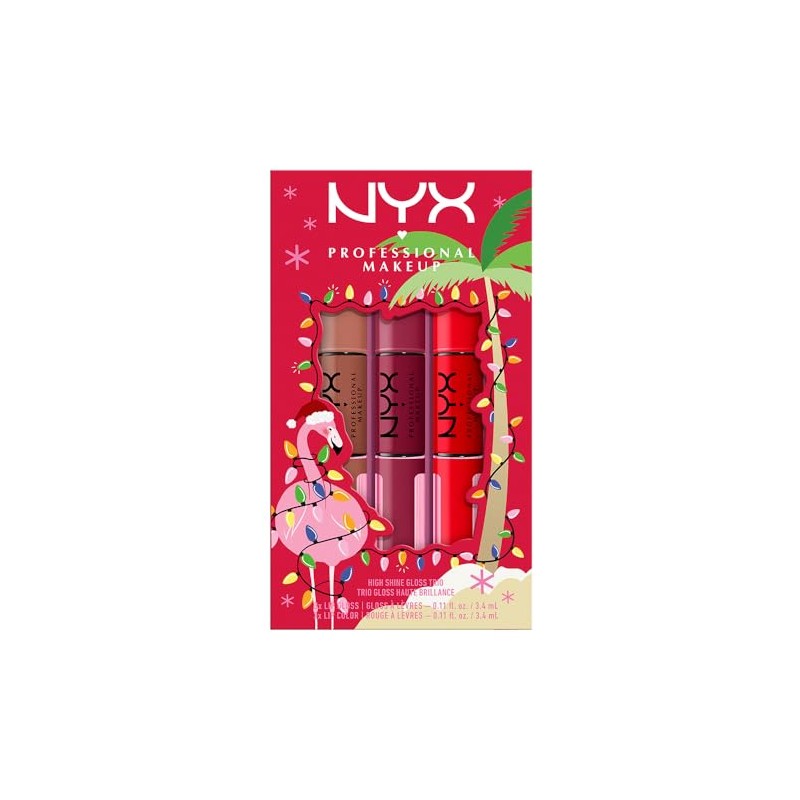 Nyx Professional Makeup, Shine Loud Trío Holidays, Tono Rojo, Café