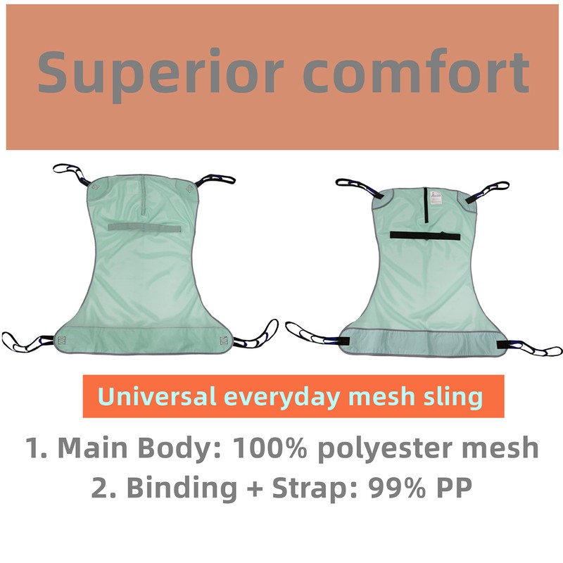 doudouX Patient Lift Sling, Universal Mesh Sling for Showering, M