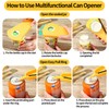 3-in-1 Can Opener with Multifunctional Non-Slip Bottle Opener, Can Opener