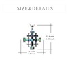YFN Crusader Jerusalem Cross Necklace Sterling Silver Abalone Shell Cross