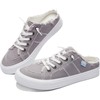 Obtaom Women Canvas Mules Memory Foam Clipper Fashion Sneakers Comfortable