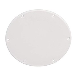 Seachoice Mounted Boat Plate Cover, Arctic White Finish, Up to 6 in.