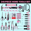 GOTOOLZ 240-Piece Home Tool Set, General Household Repairing Tool Kit