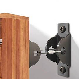 JOLIRSBOX Earthquake Fall Prevention Goods, Earthquake-proof, Fall Prevention, Earthquake Prevention, Fixed Metal Fittings, Corner Rack, TV Rack, Drawer, Tables, Bookshelves, Disaster Prevention