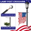 NULTRUMA Outdoor Lamp Post with Iron Cross Arm, Direct Burial
