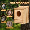 Barn Owl House, Owl Nesting Box for Outside, Wooden Screech