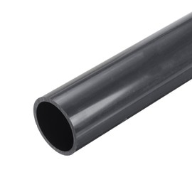 MECCANIXITY 1.97 Inch PVC Rigid Tube Round Pipe 42.6mm ID 50mm OD 12" High Impact for Water Pipe, Aquarium, Fish Tank, Greenhouse Garden, Deep Grey