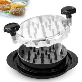 Chicken Shredder with Tray – Fast & Easy Meat Shredder for Pulled Chicken, Pork or Beef – BPA-Free, Anti-Slip Base, Dishwasher Safe – Manual BBQ Gadget – Designed in USA – Cozy Kitchen