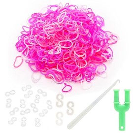 Toyland® Loom Band Refill Pack - 600 Loom Bands - Clips & Hook Included - Bonus 'U' Tool (Princess)