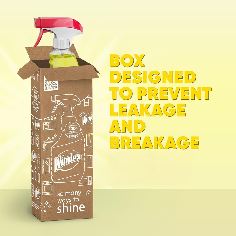 Windex Multipurpose Cleaner Disinfectant Spray Bottle, Packaging Designed to Prevent