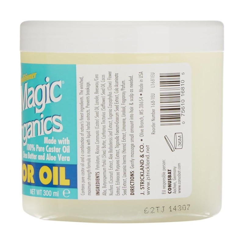 Blue Magic Originals Castor Oil 12 Ounce Jar (340g), 75610168105
