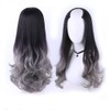 YJINCO U-type Half Wig, Extension, Long, Gradient, Curly Hair, Two