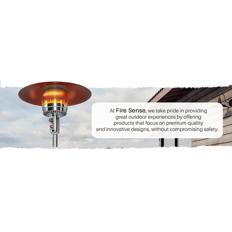 Fire Sense 61956 Patio Heater Premium Weatherproof Aluminum & Dust