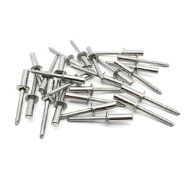 Hippo Hardware (3.2mm X 6mm) Sealed Pop Rivets Closed End Dome Head Blind Sealing A2 Stainless Steel (Pack of 100)
