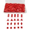 200g Stained Glass Mosaic Tiles, 230 Pieces Square Triangle Rhombus