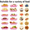 Incisite 200 Pcs Paper Food Trays, 2 Lb, Pink