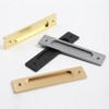 MiJunHD Recessed Sliding Door Pull, 2Pcs Rectangular Matte Gray 180