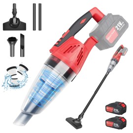 Handheld Vacuum Cordless, Car Hand Vacuum Cleaner, Dust Busters Cordless Rechargeable with 2x 2200mAh Battery, LED Light/Multi Accessories/3 Washable Filter, Ideal for Home Office Car Pet Cleaning