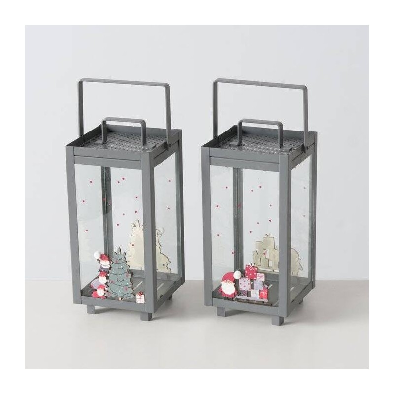 Boltze Home Monti Christmas Lantern 23 cm Pattern Model 2
