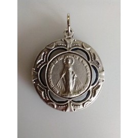 Catholic Miraculous Medal Mary XL Medal Unique Shape