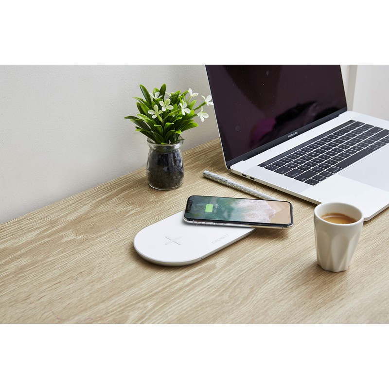 Cygnett TwoFold 20W Dual Wireless Charger - White