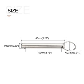 METALLIXITY Quick Release Pins (10mmx83mm) 4Pcs, Carbon Steel Pull Pin - for Shipbuilding, Ship Outfitting, Boat Top