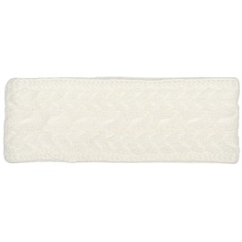 styleBREAKER 04026058 Women's Knitted Headband Plain with Cable Knit Thermal Fleece Lining Winter Headband Plain Cream Beige
