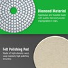 4 Inch Diamond Polishing Pads with 5/8’’-11 Backer Pad, 12PCS