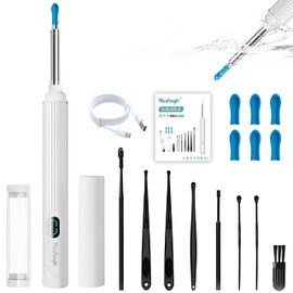 NXXHEYIN Earpick Camera Ear Cleaning (Wireless Connection & 1296P Image Quality & 10 Million Pixels), Innovative Edition, Wireless Earscope, 0.1 inch (3.0 mm) Ultra Thin Lens, IP67 Waterproof, Lens