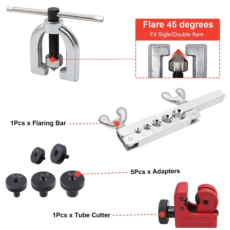 Tnisesm 3/16 Copper Coated Brake Line Kit 25 ft +