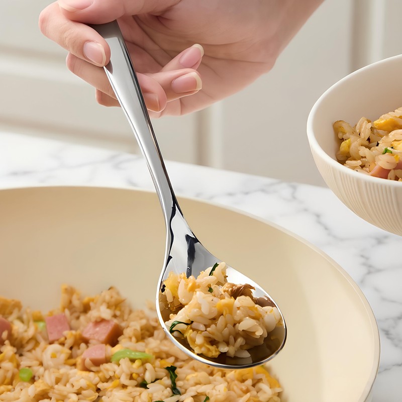 Wenkoni Serving Spoons,Thick Heavy 18/10 Stainless Steel Buffet Serving Spoons,Dishwasher